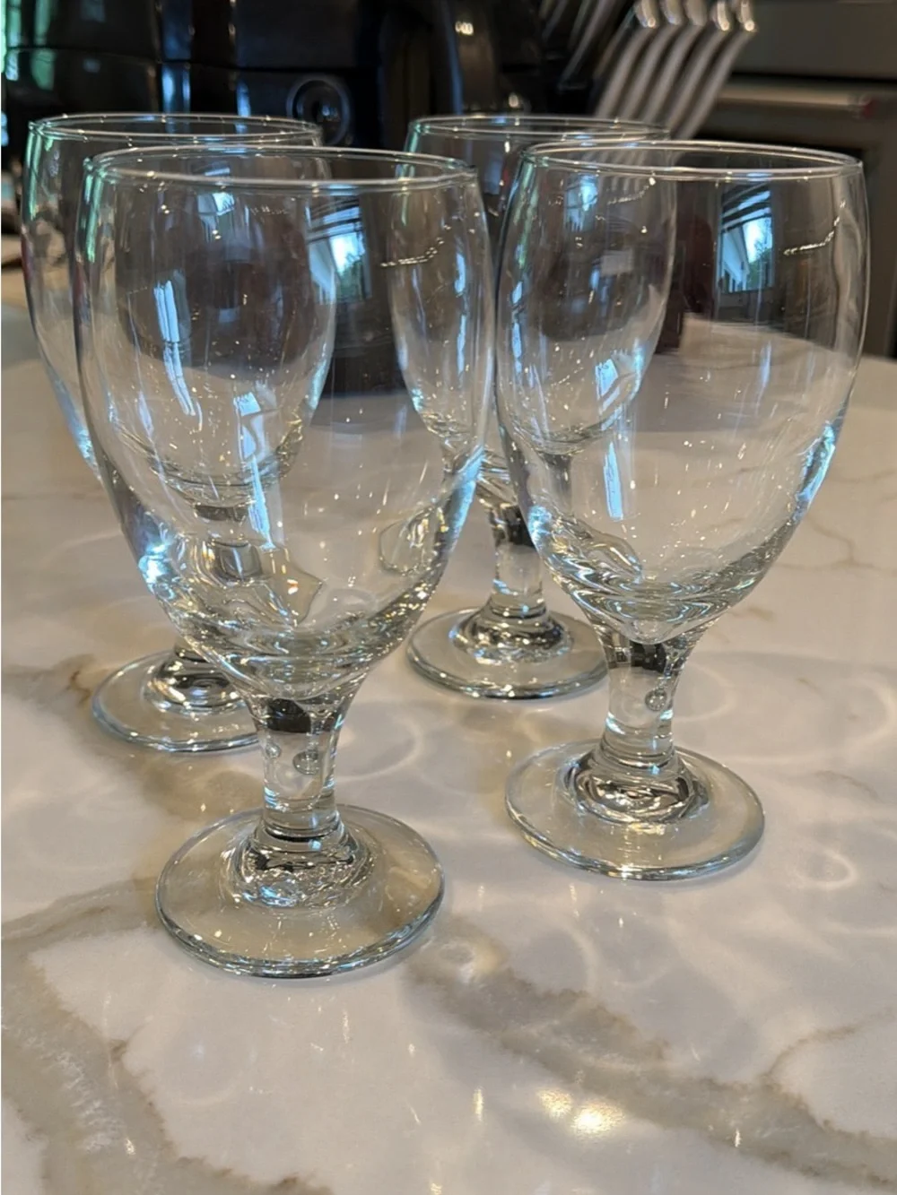 Heavy Duty Clear Glass Goblets - Set of 4